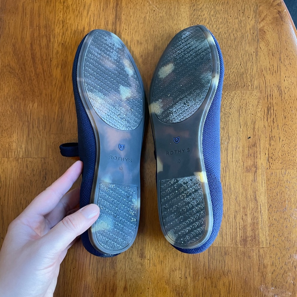Rothy’s Square Mary Jane Flat Size 10 Navy - Worn Once - Picture 8 of 9